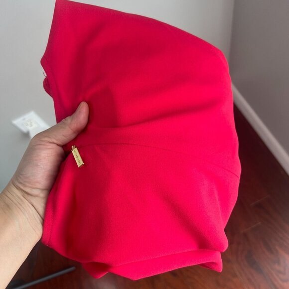 Michael Michael Kors PETITE XL Round Neck Scuba Crepe Chain Trim Dress Deep Pink - Picture 11 of 11